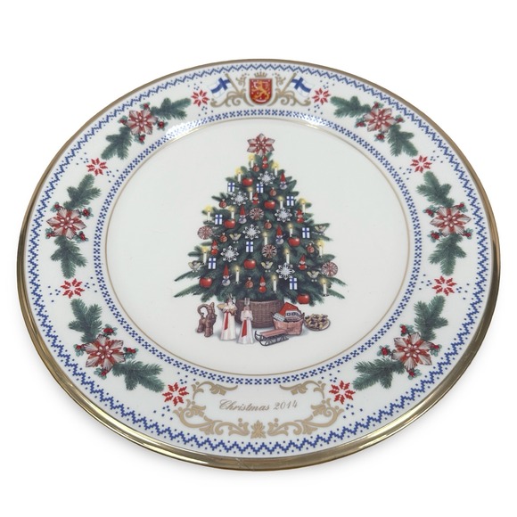 Lenox Other - Lenox 2014 Christmas Trees Around the World Finland Collector Plate Ivory Gold
